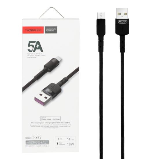 کابل تبدیل USB به MicroUsb ترانیو مدل T-S5V طول 1متر